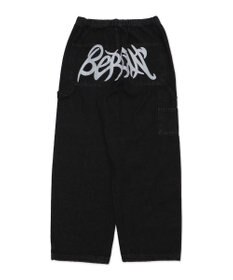 WEGO 【ウエスト紐で調整】イージーペインターグラフィックデニムパンツ