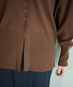 #Newans 【洗える】ファインボタンＶネックカーディガン