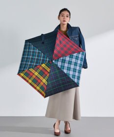 +RING プラスリング UNISEX 晴雨兼用 折傘 CHK T1397 sunshield