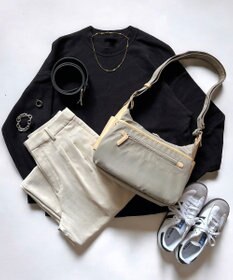 Y'SACCS 【ムック本掲載】【ナイロンタフタ×リサイクルレザー】デイリーショルダー　Sサイズ