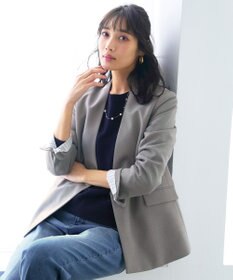 ANY SIS 褒めらレディストレッチ カラーレス ジャケット