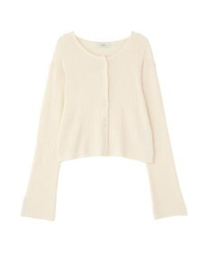 earth music&ecology 【予約】リブクロップドカーディガン