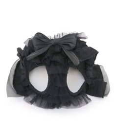 PET PARADISE cherircouture フリフリハーネス 《ブラック》 小型犬 ４Ｓ/３Ｓ