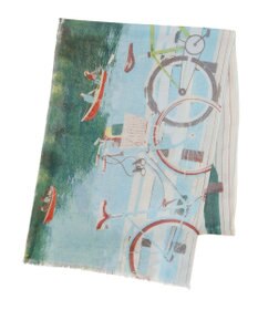 MOONBAT ハナト (Hanato) シルクコットンストール レイクサイド 197cm×70cm