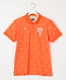 PW CIRCULUS 【MEN】【ストレッチ】アニマルプリント カノコ ポロシャツ オレンジ系5