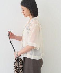 AMERICAN HOLIC シアーショート丈開襟シャツ