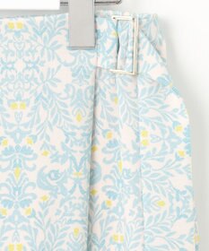 自由区 S 【洗える】ダマスクフローラルプリント スカート