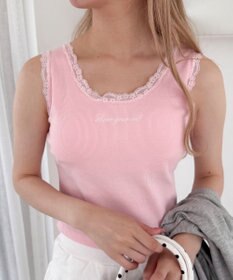 WEGO 【カップ付きインナー】カップインレースタンク