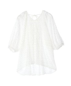 Green Parks AnriettMusee カットジャガードタックブラウス