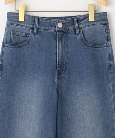 組曲 L 【ストレッチ】ミッドデニム ワイドストレートパンツ