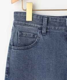 組曲 L 【ストレッチ】ミッドデニム ワイドストレートパンツ