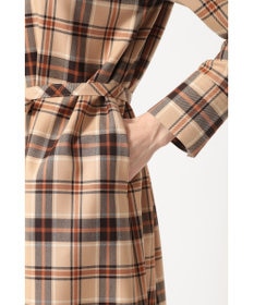 DAKS タータンチェック バンドカラーワンピース