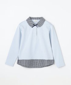 組曲 KIDS 【150-160㎝】 ミニチェック レイヤードトップス