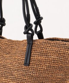 自由区 ノットハンドルラフィアトート バッグ