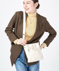 LeSportsac DENIM MINI N/S TOTE/ホワイトデニム/クリームシェルパ