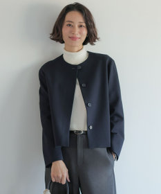 J.PRESS LADIES S 【WEB限定カラーあり】ツムギートflannel ノーカラー ジャケット