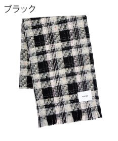MOONBAT 【洗える】estaa ツィーディー大判ストール バンピーチェック 幅65cm