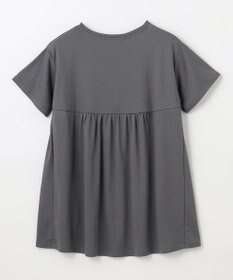 ANY L 【汗ジミ防止加工】シルケットスムースバックギャザーチュニック