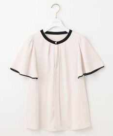 ANY SIS L 【洗える】2WAYバイカラーフレア ブラウス