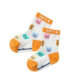 MIKI HOUSE HOT BISCUITS 【9-17cm】カラフルビーンズ 総柄ソックス
