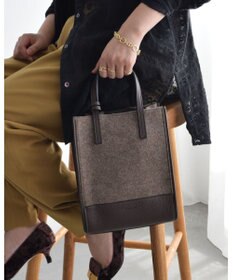 INTER-CHAUSSURES 【RIPANI】レザーハンドルフェルトバッグ