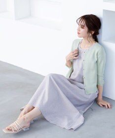 Tiaclasse L 【洗える】ミラノリブ編みが大人上品なリボンニットカーディガン