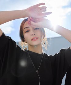 Tiaclasse 【洗える】デザインカフス付きマキシカットソーワンピース