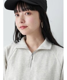 earth music&ecology ハーフジップショートプルオーバー