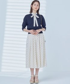 組曲 【洗える・6色展開】CANDYボタン 半袖カーディガン