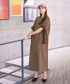 Tiaclasse 【洗える】デザインカフス付きマキシカットソーワンピース