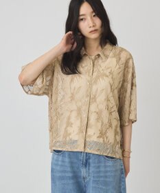 AMERICAN HOLIC 【2点セット】メッシュレース半袖シャツ+スカーフ