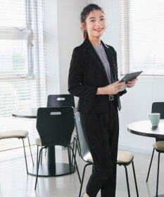 Tiaclasse 【小倉優子さん着用・ダブルクロス・洗える】テーパードパンツ