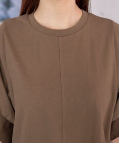 Tiaclasse 【洗える】デザインカフス付きマキシカットソーワンピース