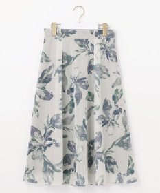 ANY SIS L 【洗える】メッシュフラワープリント スカート