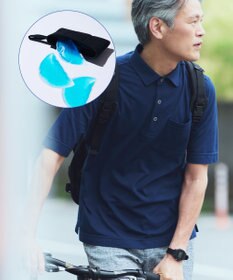 JOSEPH ABBOUD MOUNTAIN 暑さに徹底抗戦【首元に冷感ジェル】フリーズパックポロ 無地タイプ