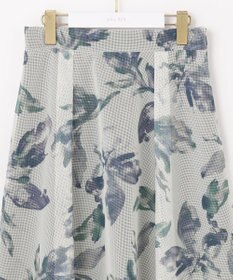 ANY SIS L 【洗える】メッシュフラワープリント スカート
