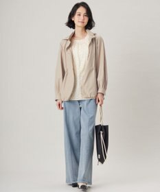 自由区 L 【カタログ掲載・セットアップ対応・洗える】ジオメトリックフラワードットプリント ブラウス