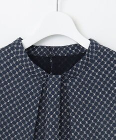 J.PRESS LADIES L モノグラムプリント ボウタイ風 カットソー