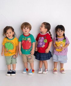 MIKI HOUSE HOT BISCUITS 【80-120cm】 フルーツモチーフ 半袖Tシャツ