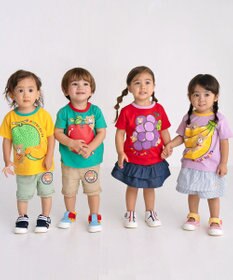 MIKI HOUSE HOT BISCUITS 【80-120cm】 フルーツモチーフ 半袖Tシャツ