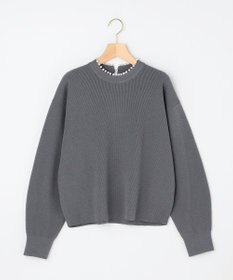 組曲 L 【先行予約・WEB限定】パール釦畦ニット プルオーバー