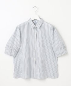 J.PRESS LADIES 【洗える】Betterコットンポリエステル ストライプ シャツカラーブラウス