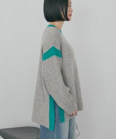 AMERICAN HOLIC バイカラーニットプルオーバー【WEB限定カラー有り】