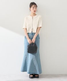 earth music&ecology カットリブＷジップカーディガン