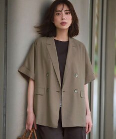 23区 【見上愛さん着用】シアータンブラー ダブルジャケット ブラウン系
