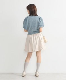 earth music&ecology ボリュームスリーブラメニットプルオーバー