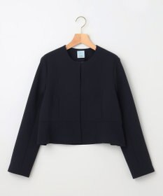 組曲 L 【WEB限定・KUMIKYOKU NAVY】コンフォータブルドレープ ノーカラージャケット