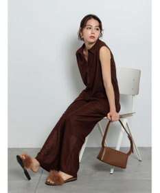 Te chichi クレープメッシュストレートパンツ（セットアップ可）