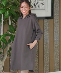 Tiaclasse 【洗える】ソフトボンディングパーカーチュニック