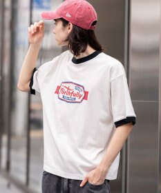WEGO 【ユニセックス着用ITEM/MLサイズ展開】コンパクトフィットグラフィックリンガーT（SS）